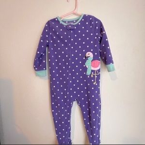 Carters footed zip pjs